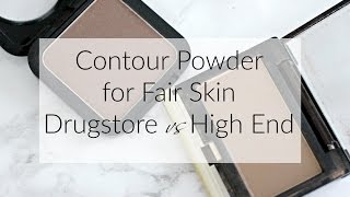 Contour Powder for Fair Skin  Drugstore vs High End Review [upl. by Malca]