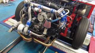 VW 2130cc Air cooled Turbo EFI motor  Timing adjustments on the VW Speedshop Dyno [upl. by Buroker]