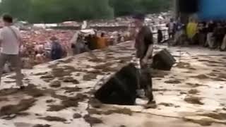 Goofy Woodstock 94’  Greenday has a mud fight with the crowd [upl. by Neetsuj241]