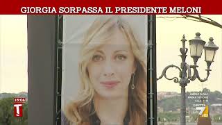 Giorgia sorpassa il presidente Meloni [upl. by Ahkihs]