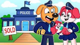 SHERIFF LABRADOR BUYS HIS FIRST HOUSE  Very Happy Story  Sheriff Labrador Police Animation [upl. by Eimmelc]