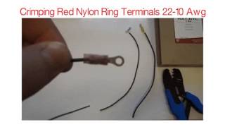 Crimp Ring Terminals  Nylon Red 2218 Awg [upl. by Acsicnarf]