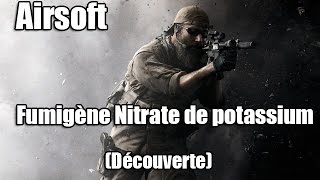 Airsoft Test fumigène nitrate de potassium  sucre non nocifs [upl. by Dinerman]