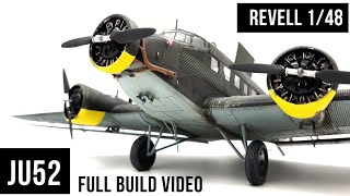 Junkers Ju52 Revell 148 scale model aircraft [upl. by Lledrac]