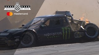 Ford RS200 Pikes Peak crashes at FOS [upl. by Ocicnarf251]