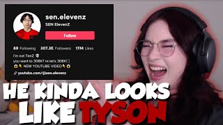 Kyedae and Tenz react to ElevenZ from Tiktok [upl. by Mayhs]