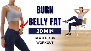 20 MIN Seated Abs Workout  Lose Belly Fat amp Get Abs [upl. by Ahslek]