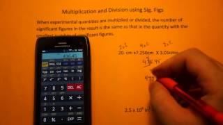 Multiplication and Division using Significant Figures sig figs [upl. by Amadas]