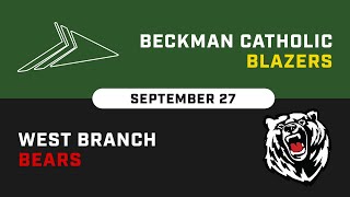 Condensed Game West Branch vs Beckman 9272024 [upl. by Abdella]