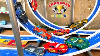 CARRERAS DIECAST torneo AVENTURAS EN EL CAMINO vs CARS 3 [upl. by Ludwigg819]