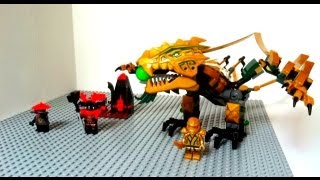 Lego 70503 Ninjago Goldener Drachen animierter Aufbau Teil 2 [upl. by Nochur28]