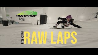 Snozone freestyle indoor terrain park RAW LAPS Milton Keynes indoor snowboarding in UK [upl. by Mamoun]