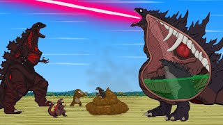 Rescue SHIN GODZILLA EARTH From GODZILLA amp KONG The Battle Against Digestive System  FUNNY CARTOON [upl. by Yeleak234]