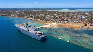 Operation Tonga Assist  HMAS Adelaide has arrived in Tonga [upl. by Ahsieuqal]