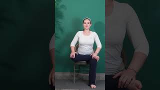 Seated Chair Pigeon Pose  Chair Yoga For Seniors and Beginners [upl. by Zorah847]