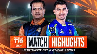 Abu Dhabi T10 2024 I Match 8 Highlights Morrisville Samp Army vs UP Nawabs  Season 8 [upl. by El251]