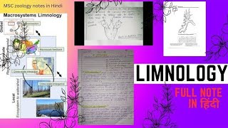 Limnology Definition Historical development scope in limnology  full notes in hindi msc [upl. by Teador]