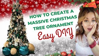 DIY Giant Ornament for Christmas Tree  Easy HowTo  YadiG Crafty [upl. by Aleet48]