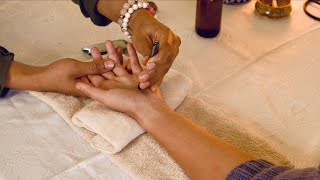 ASMR Gua Sha Acupressure Hand Massage Real Person [upl. by Gnni]