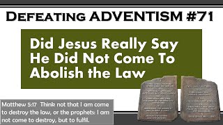 Defeating Adventism 71 – Seventhday Adventist Misquote Jesus Matthew 51719 [upl. by Sheba]