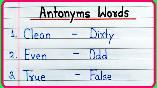 Antonyms words in English  20 Antonyms words  Most Common and useful antonyms  What is antonyms [upl. by Giesser254]