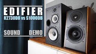 Edifier R2730DB vs Edifier S1000DB  Sound Demo w Bass Test [upl. by Scoter]