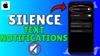 How To SILENCE TEXT NOTIFICATIONS On Iphone  Mute Text Notifications Easy [upl. by Russom]