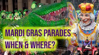 New Orleans Mardi Gras Parades  When and Where [upl. by Airottiv761]