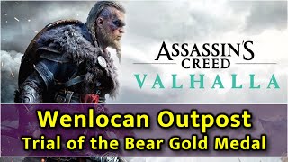 Assassins Creed Valhalla  Wenlocan Outpost Bear Mastery Challenge  Gold Medal [upl. by Orozco]