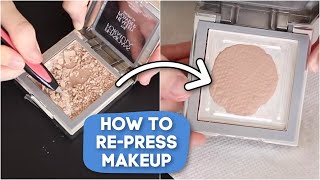 How to REPRESS Powder Makeup  Easy Way To Fix Broken Powders [upl. by Lorrimor]