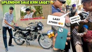 Splendor Sale Krn Lagge😥17000 last PRICE😱 2005 Model  Police Ne Arsii NHI DITI😢 Iphone 13😍 [upl. by Htebsil]