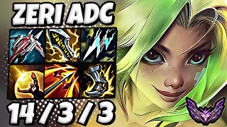 Zeri vs Kaisa ADC  Quadra Kill  Patch 1418 Korea Master ✅ [upl. by Notyep]