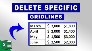 How to delete specific gridlines in sheets in excel [upl. by Nilyac788]