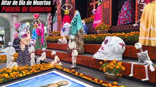 Altar de Día de Muertos en el interior del Palacio de Gobierno de Oaxaca [upl. by Aihsei]