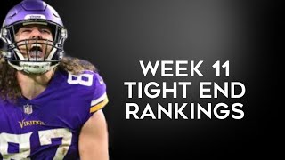 Top 15 Tight End Rankings Week 11 Fantasy Football 2024 [upl. by Joey548]