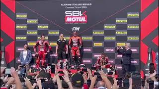 Superbike a San Martino del Lago Gara 1 a Petrucci successo dal gusto cremonese [upl. by Gearalt]