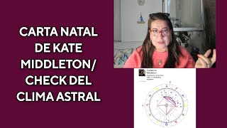 CARTA NATAL DE KATE MIDDLETON CHECK DEL CLIMA ASTRAL [upl. by Nohsid]