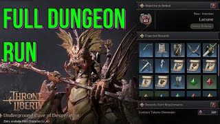 Underground Cave of Desperation FULL RUN  Lancune  Level 40  Throne and Liberty [upl. by Niryt]