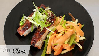 Harissa and Honey Glazed Pork Belly Ribs [upl. by Remmer]