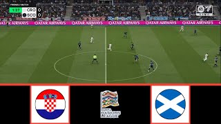 CROATIA VS SCOTLAND  UEFA NATIONS LEAGUE 20242025  FOOTBALL LIFE 2024 [upl. by Tihom729]