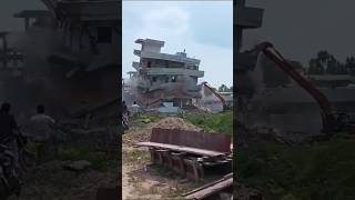 hydraonwheels mancherial congress government cmrevanthreddy demolished illegalbuildingviral [upl. by Ignacio103]