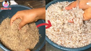 How to wash and cook ofada rice without selecting the stonessand simple way to wash ofada rice [upl. by Ennaid]