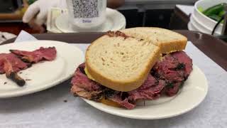 Katz Deli NYC Delicious Pastrami Sandwich Lower Manhattan [upl. by Fitz505]