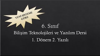 6 Sınıf 1Dönem 2Yazılı Çalışma Soruları Yeni Sisteme Göre [upl. by Yeorgi]