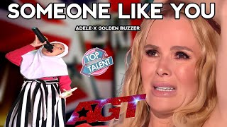 This child sings beautifully makes the audience cheer singing the song Adele Golden Buzzer [upl. by Dachi]