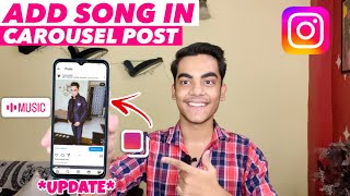 Add Song in Multiple Photos on Instagram  How To Add Music in Carousel Post on Instagram [upl. by Neellok]