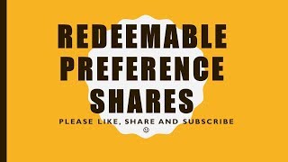 Redeemable preference shares [upl. by Nhor]