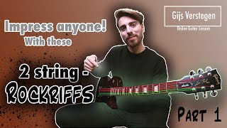 Play these easy Guitar Riffs to impress your friends  2string riffs [upl. by Nebra]