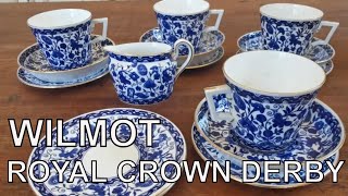 Blue amp White China Royal Crown Derby Wilmot China from 1954 [upl. by Novets]