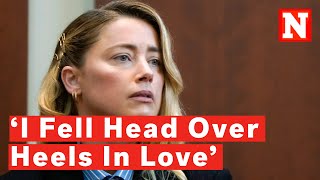 Amber Heard Describes Whirlwind Romance With Johnny Depp During Trial [upl. by Adnahsar498]